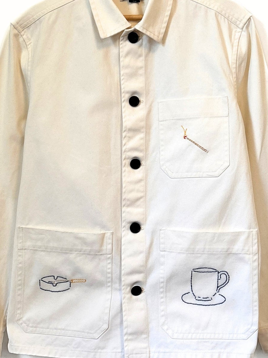 Smoking Section Chore Coat (White)