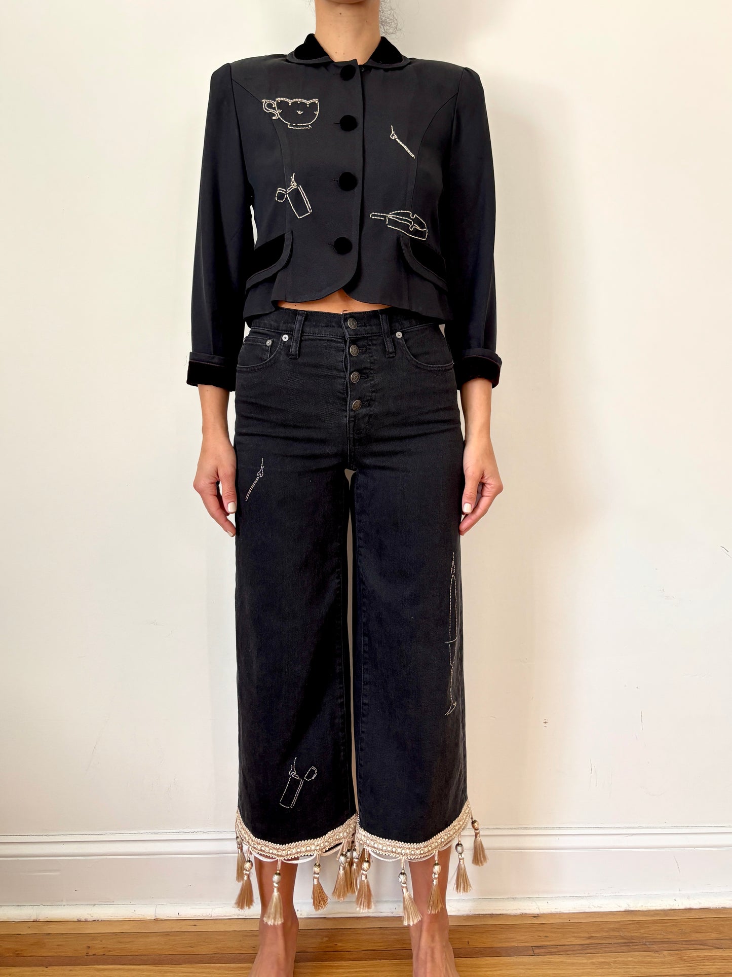Sobremesa Velvet Trim Jacket