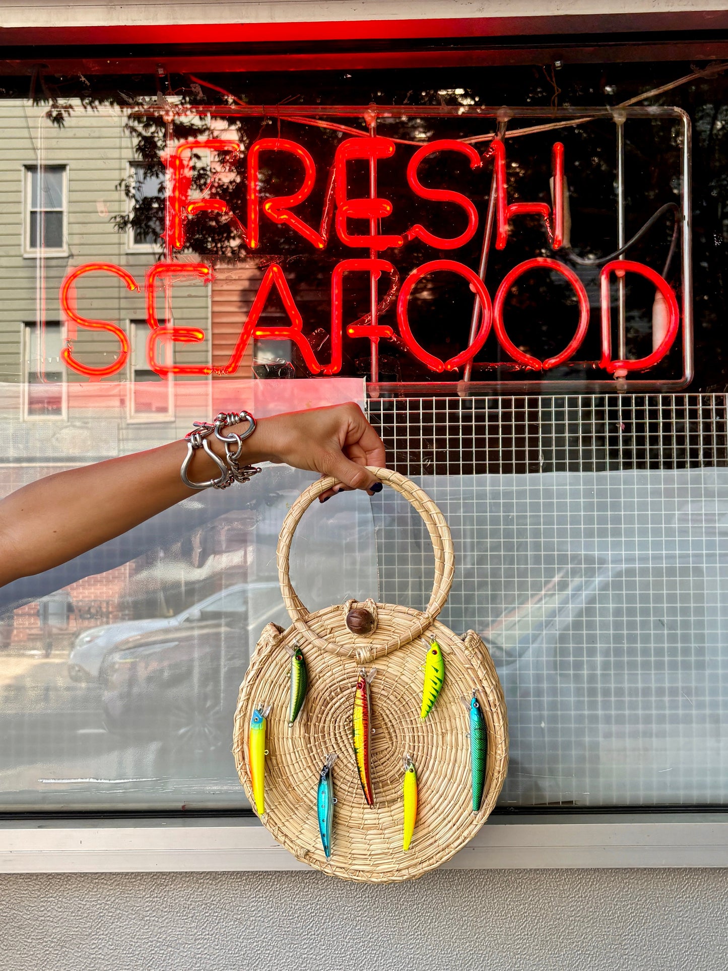 Gone Fishing Circular Tote
