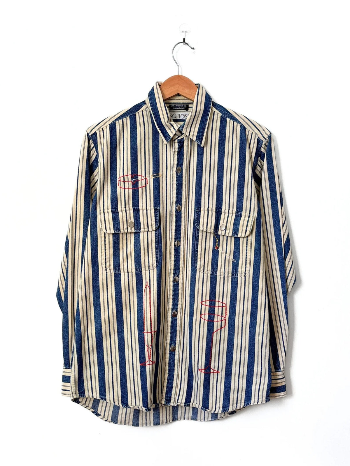 Smoking Section Striped Button Down