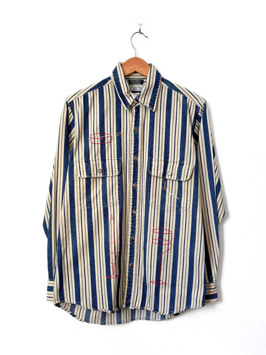 Smoking Section Striped Button Down