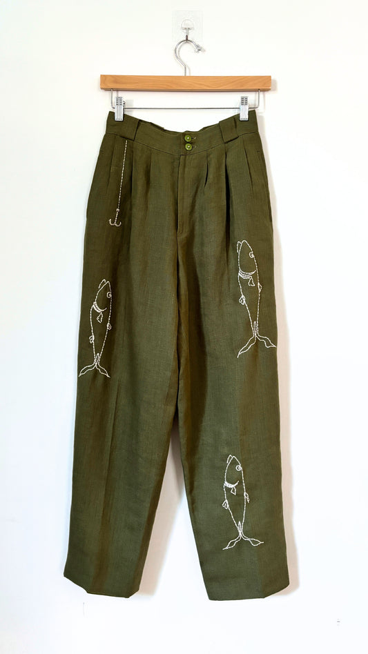 Hook Up Culture Linen Trousers