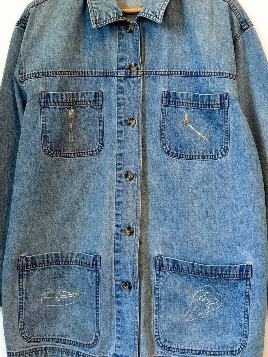 On The Half Shell Denim Chore Coat