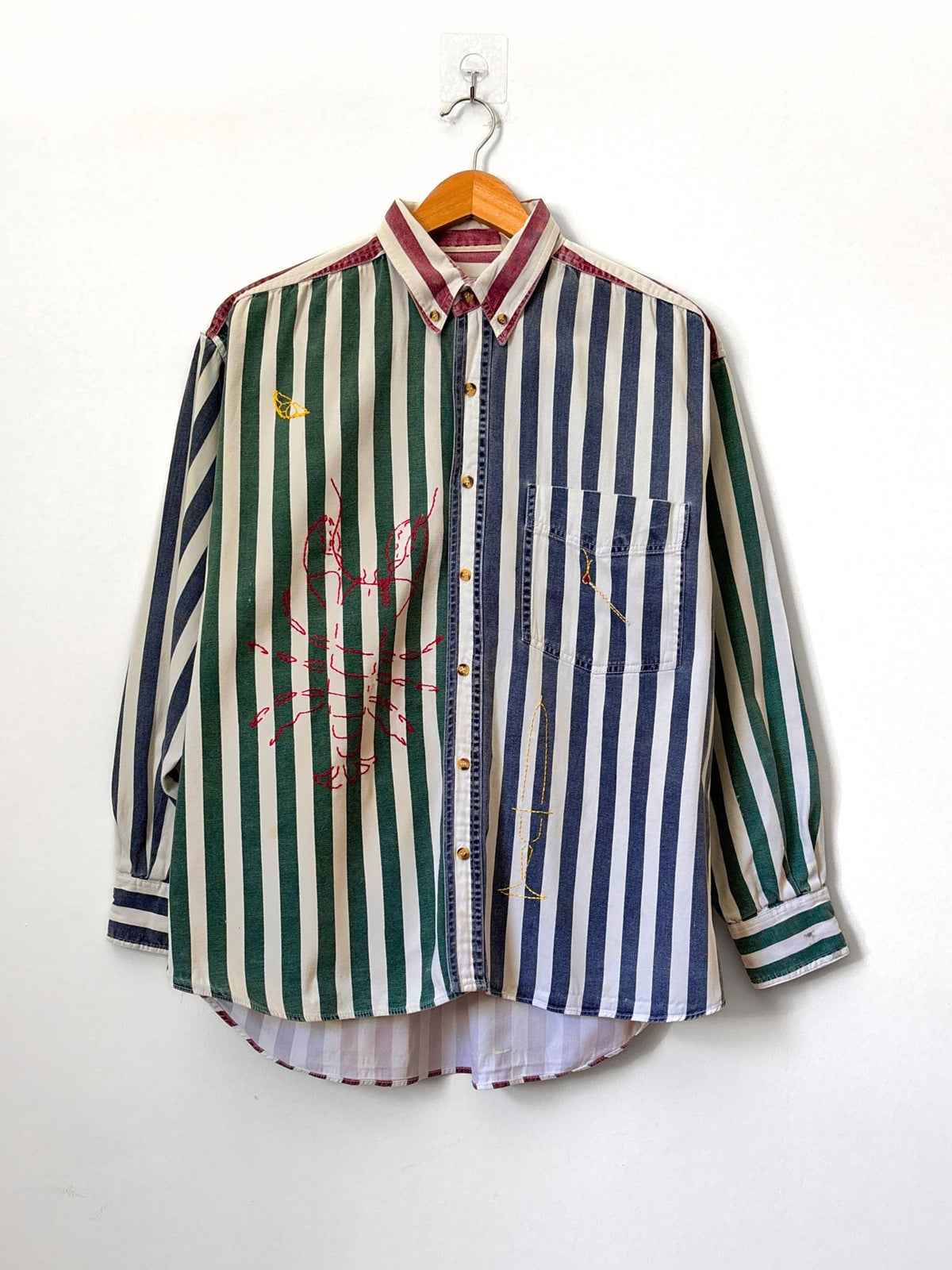 Smoking Section Striped Button Down