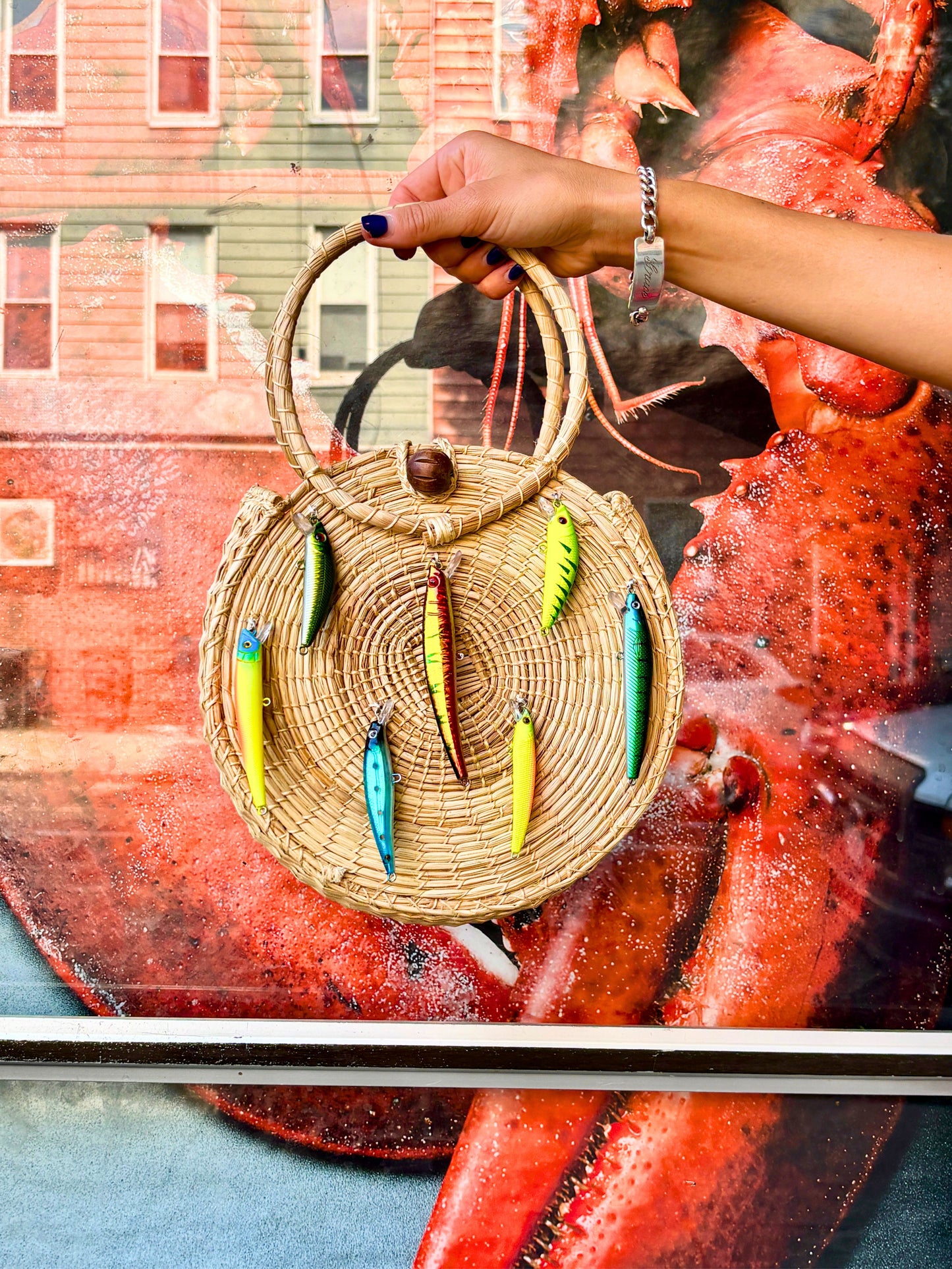 Gone Fishing Circular Tote