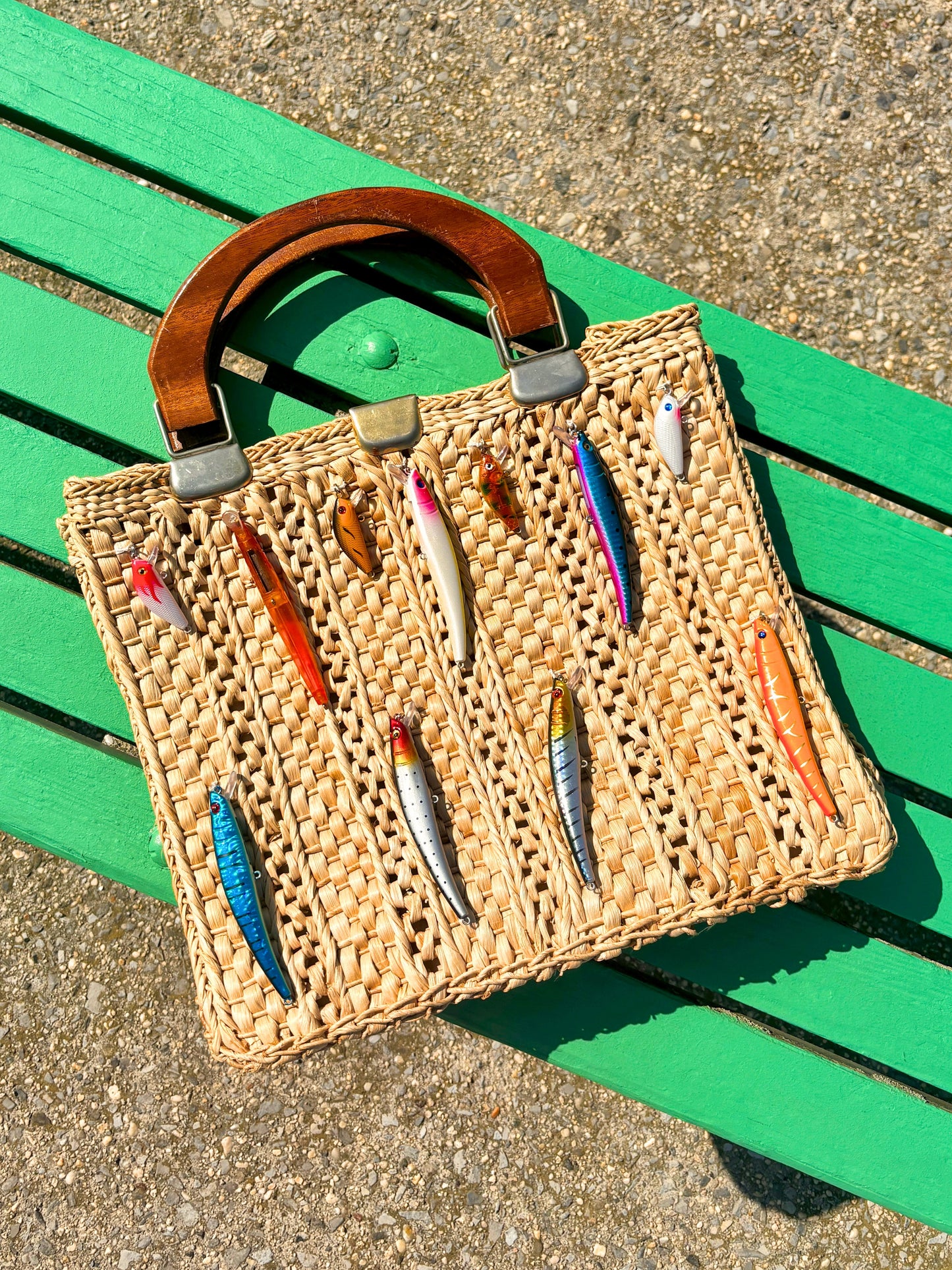 Gone Fishing Large Beach Tote