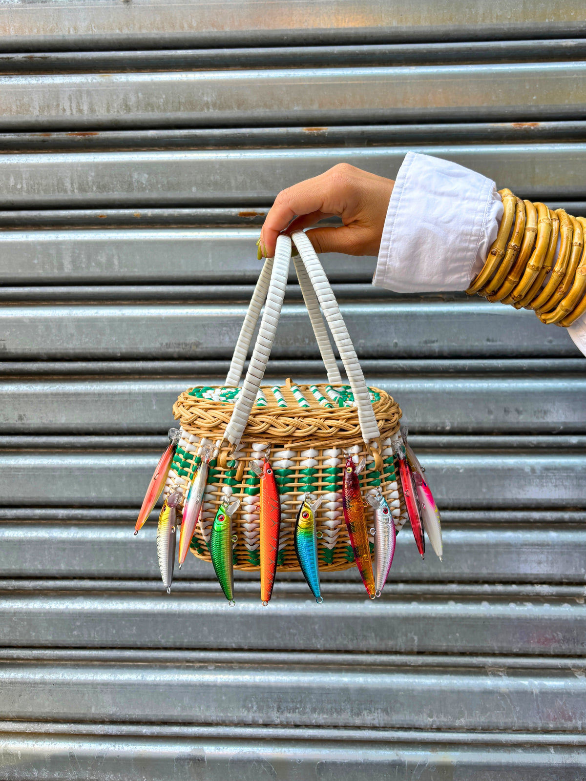Gone Fishing Basket Purse