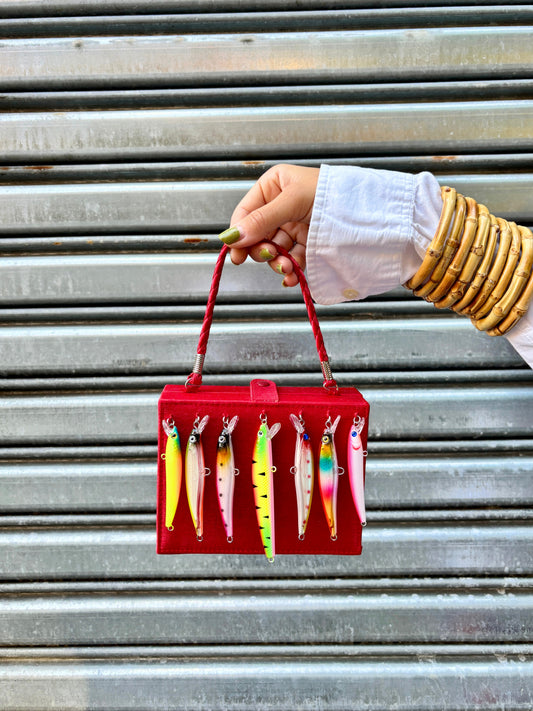 Gone Fishing Red Purse